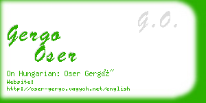 gergo oser business card